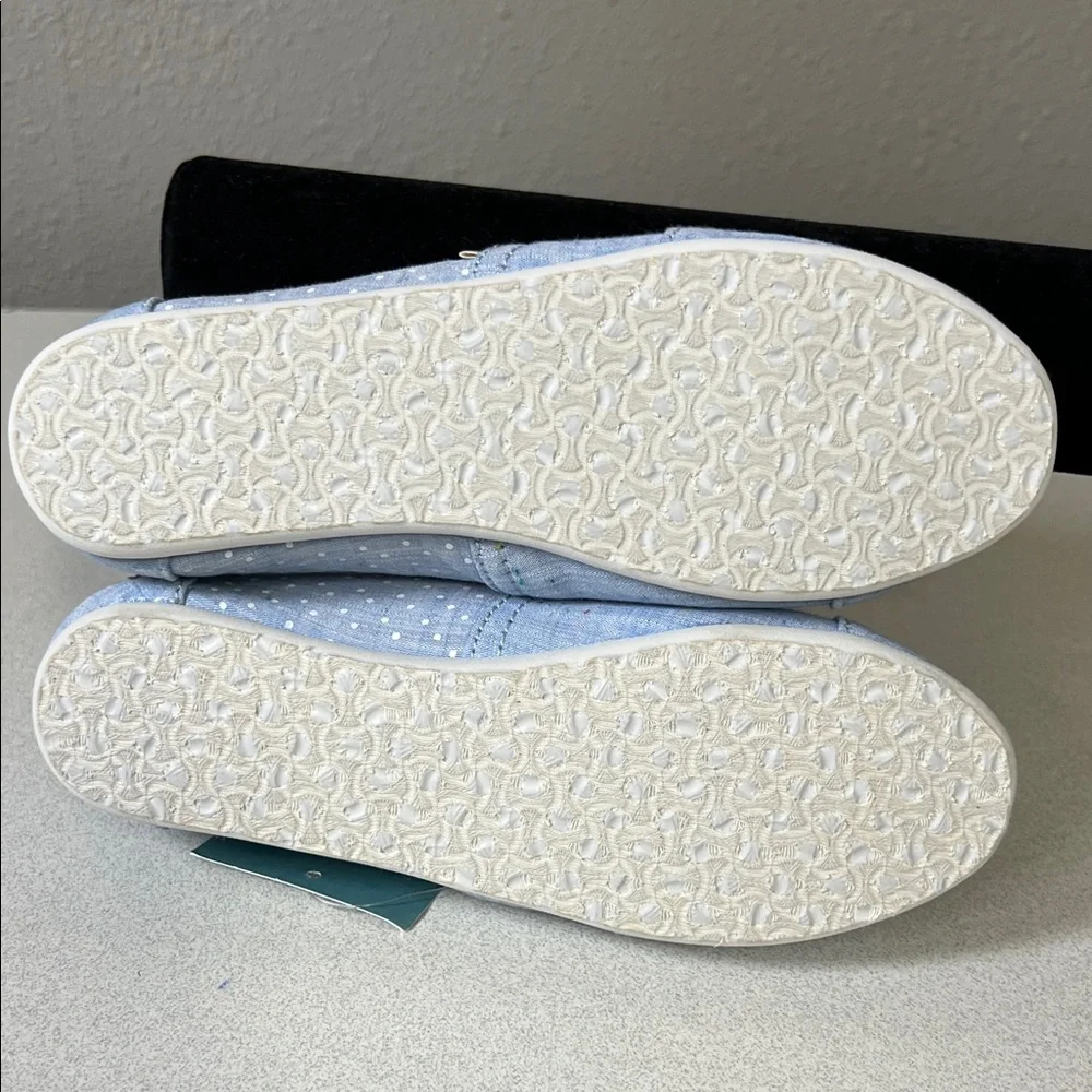 TOMS Light Blue Canvas Slip-On Loafers - Picture 10 of 10